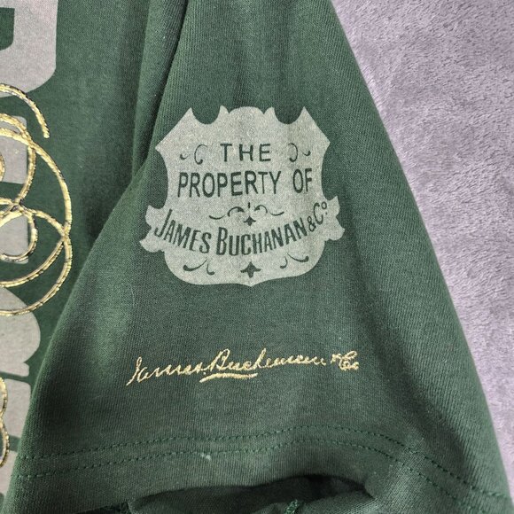 Men's Green & Gold Buchanan's Red Seal T-Shirt Short Sleeve Crew Neck Size XL - Picture 5 of 11